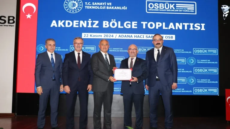 Adana Hacı Sabancı OSB ‘Yeşil OSB’ belgesi aldı