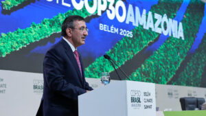 Cumhurbaşkanı Yardımcısı Yılmaz, “COP30 Liderler Zirvesi”nde konuştu