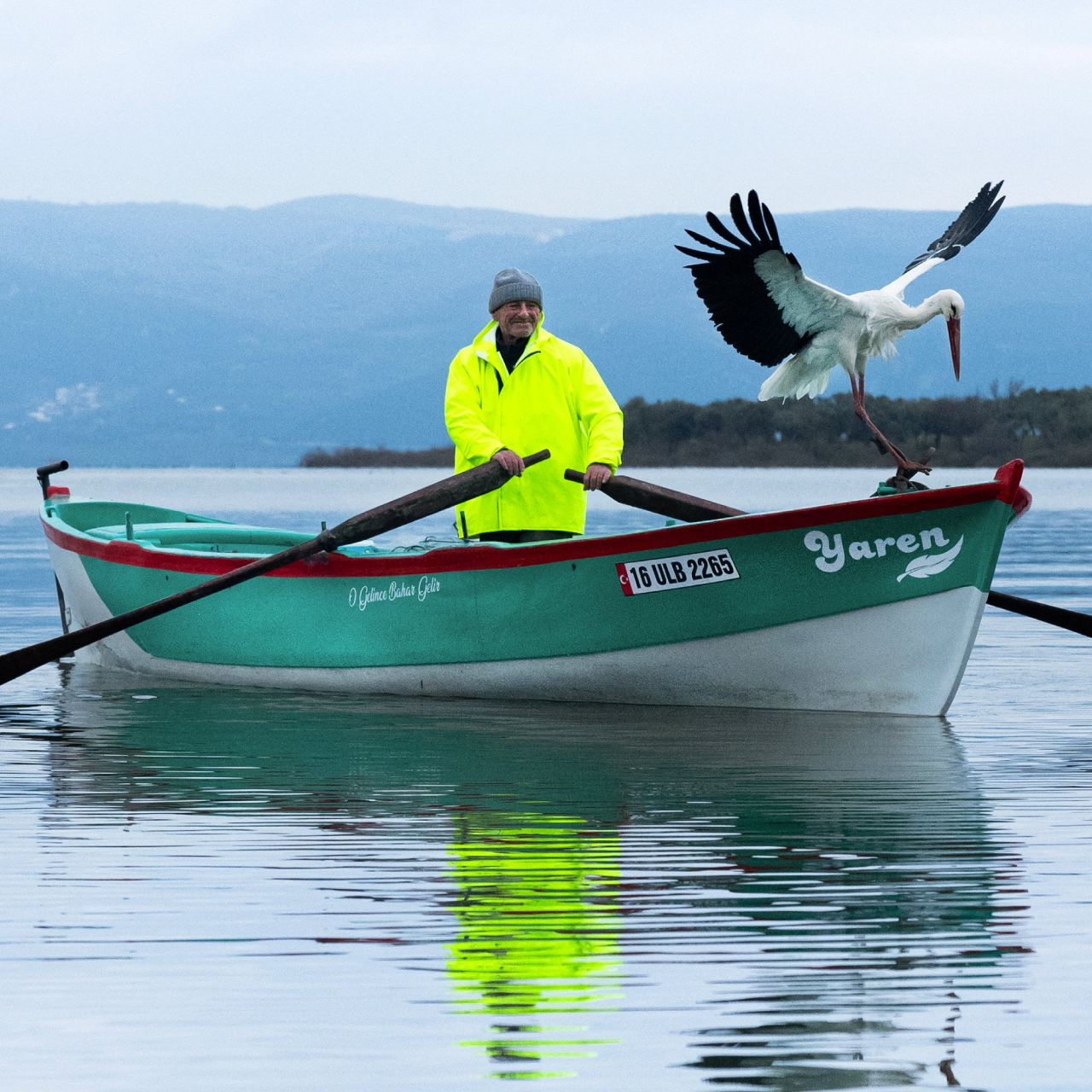 Yaren leylek 15’inci kez Adem Amca ile buluştu
