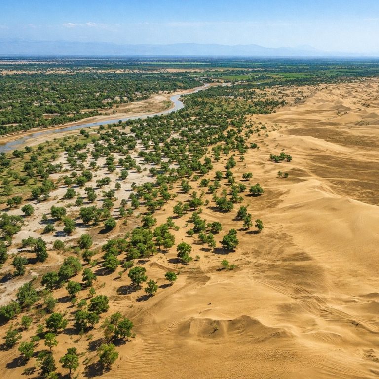 Taklamakan’ın kenarlarında ağaçlandırma, çölü “karbon yutağına” çevirdi: Yağışlı mevsimde CO2 416 ppm’den 413 ppm’ye düştü