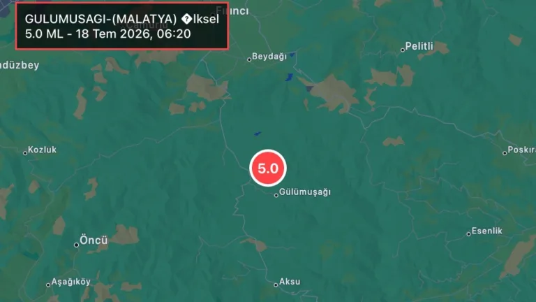 Malatya’da 5 büyüklüğünde deprem